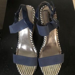 Womens cork wedge heels